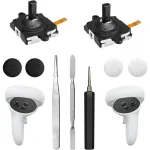 Kit de reparare pentru Oculus Quest 2, cu 2 joystick, 4 manere pentru Thumbstick, 1 penseta, 1 instrument de levier, 1 surubelnita, KINGTRONG®