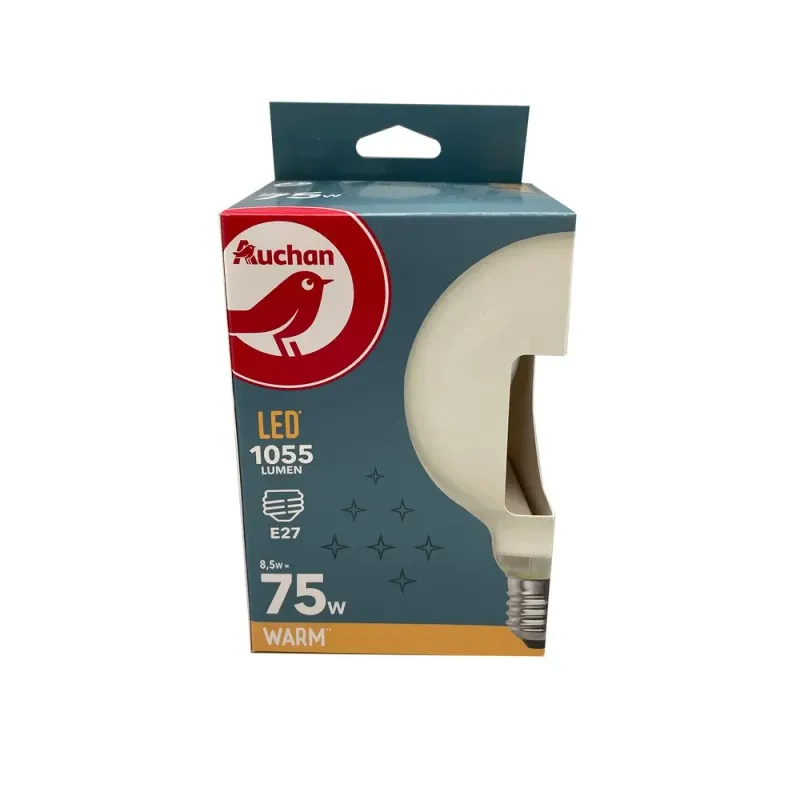 Bec LED AUCHAN 11W E27 EQ 75W  G95,lumina calda