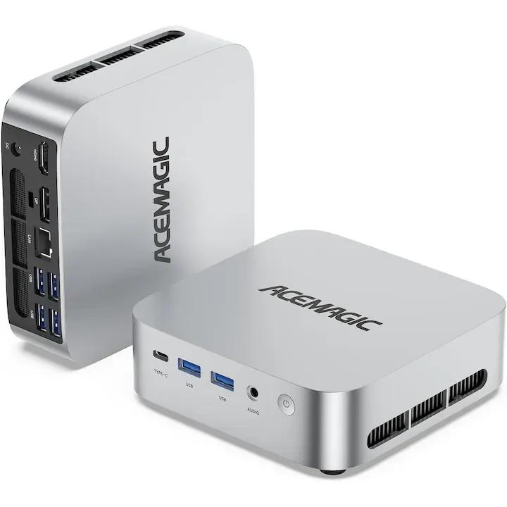Mini PC Gaming ACEMAGIC Intel Core i9-11900H, pana la 4.9 GHz, 32 GB RAM, 1 TB SSD, AMD Radeon 680M, Triple Display, Windows 11 pro