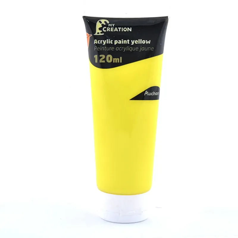 Tub de vopsea acrilica Auchan, galben, 120 ml