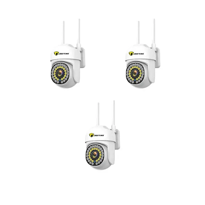 Set 3 camere supraveghere WIFI JORTAN, JT-8161QJ, IP66, HD wireless, 2 MP, 1920 X 1080 pixeli
