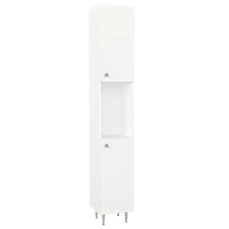 Dulap baie pe sol, 2 usi, 1 polita, Martplast New Vision, finisaj alb, deschidere dreapta, 180 x 30 x 31.2 cm | Dedeman