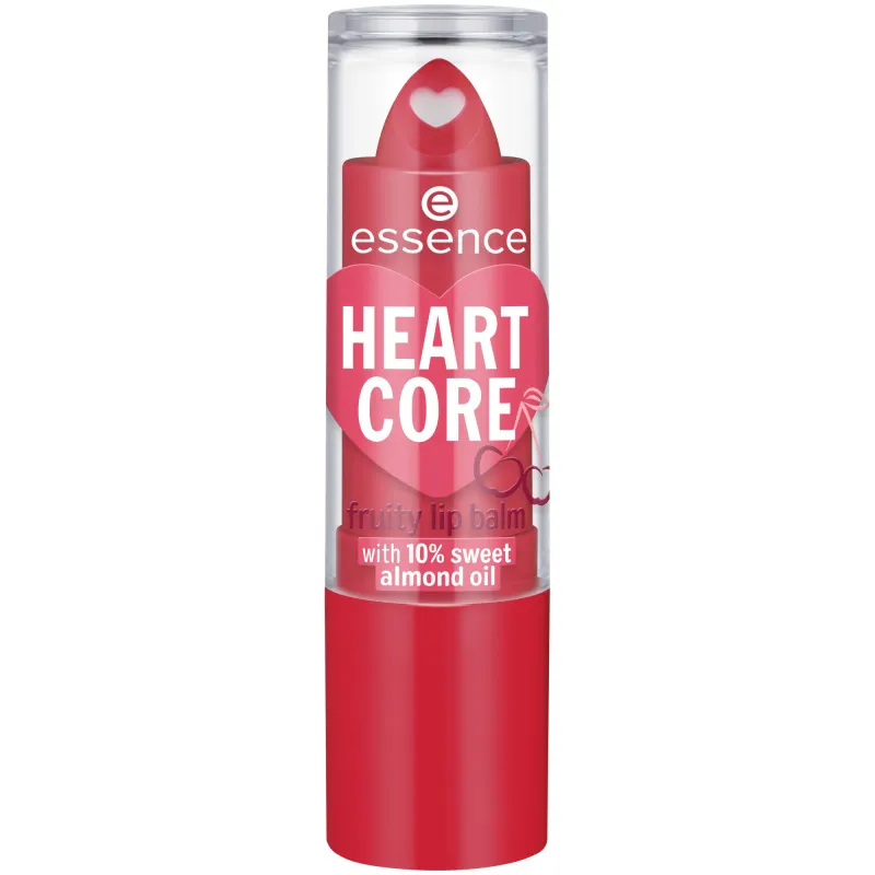 Balsam colorat pentru buze Essence HEART CORE fruity lip balm 01, 3 g
