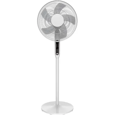 Ventilator cu picior, 3 trepte viteza, D 40 cm, 45W, alb