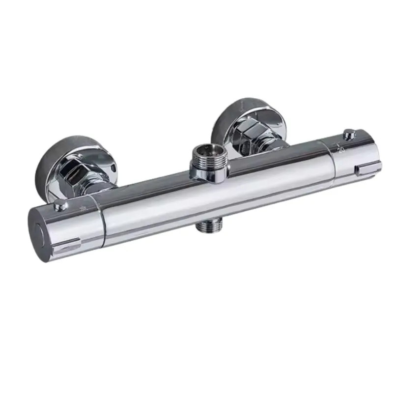 Supapa de dus termostatica, design montat pe perete, control dublu, crom D