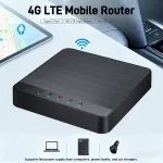 Router wireless 4G LTE, MOSMAOO®, With SIM CARD SLOT, 300Mbps, Wi-Fi Router Connects Up 30 Devices, Modem, Usor de transportat, Pentru munca si calatorii, Negru