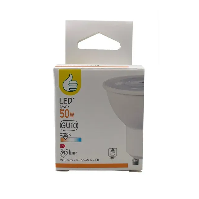 Bec LED Pouce, GU 10, 4.9 / 50 W, lumina calda
