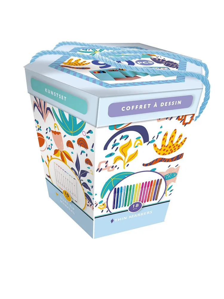 Set de colorat Beniamin, 90 piese, Multicolor