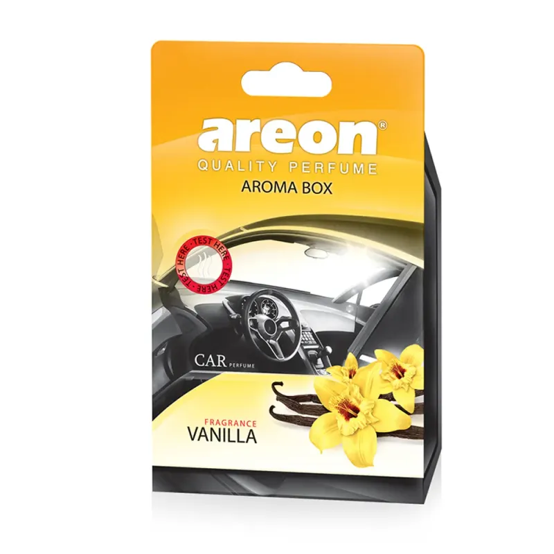Odorizant auto Areon Aroma box cu parfum de vanilie