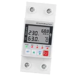 Contor Monofazat WiFi, Protectie Completa cu Controlul Supra - Subtensiunii, Reglabil intre 1 – 63A, Limitarea Curentului, Reconectare Automata, Telecomanda, Multifunctionala, Protectie impotriva scurgerilor, Control vocal, Alb