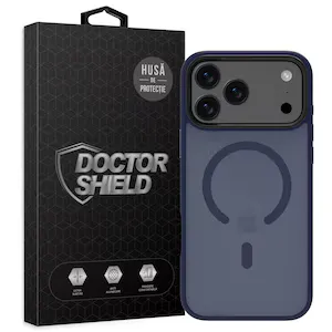 Husa de Protectie, Compatibila Apple iPhone 17 Pro Max, Doctor Shield Fantom, MagSafe - Albastru