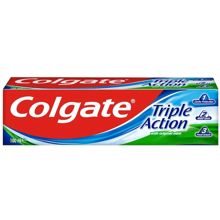 Pasta de dinti Colgate Triple Action, 100 ml