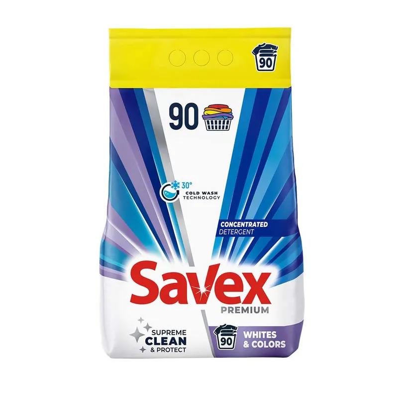 Detergent Savex Premium Powder Whites & Colors Supercompact 7.2Kg
