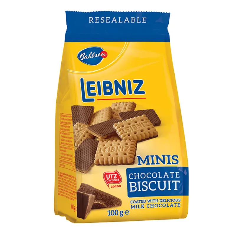 Biscuiti cu glazura de ciocolata Leibniz mini choco, 100 g