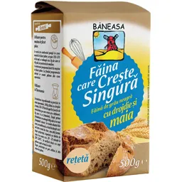 Faina de grau neagra cu drojdie si maia 500g