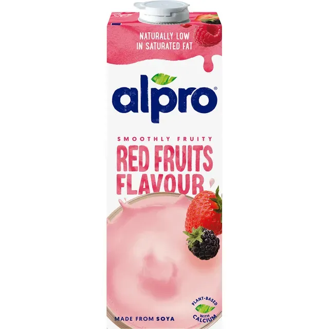 Bautura din soia cu aroma de fructe rosii Alpro, 1 l