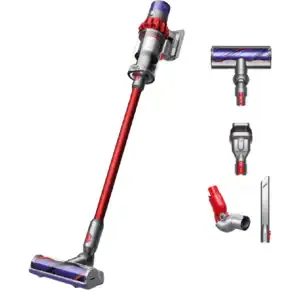 Aspirator vertical DYSON V10 Origin, 0.77l, 25.2V, autonomie max 60 min, Root Cyclone, rosu-argintiu