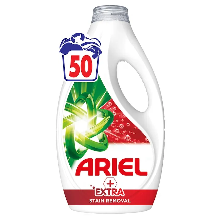 Detergent de rufe lichid Ariel Extra Stain Removal, 50 spalari, 2.2 L
