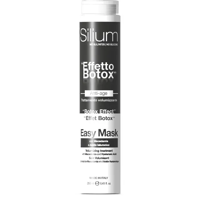 Masca de par cu acid hialuronic si ulei de macadamia pentru par uscat si fara volum Silium, 250 ml
