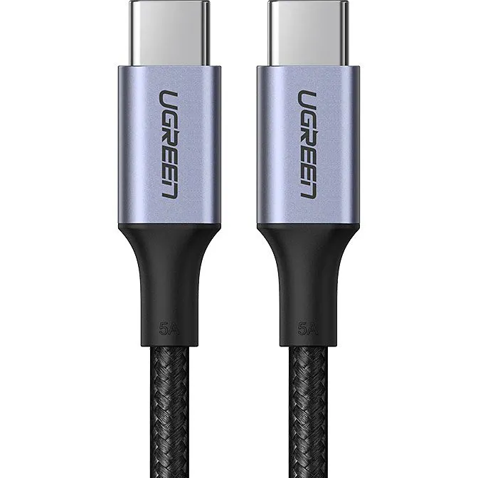 Cablu Date si Incarcare UGREEN USB Type-C la USB Type-C, 2 m, 5A, 100W, Gri