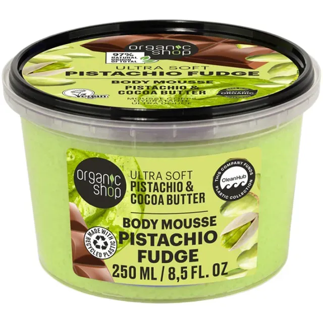 Spuma de corp cu fistic si cacao Organic Shop Pistachio Fudge, 250 ml