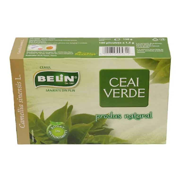 Ceai verde Belin, 100 plicuri x 1.5 g