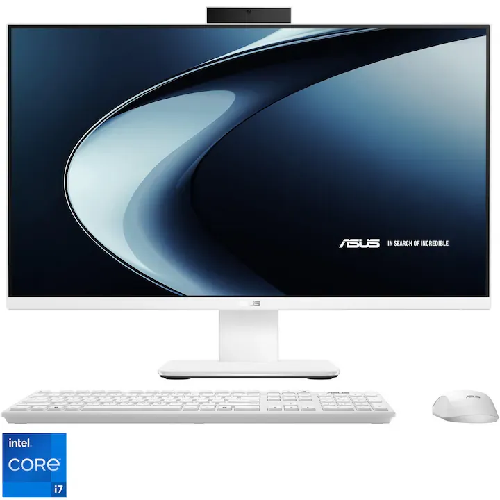 Sistem All in One ASUS V470VAK cu procesor Intel® Core™ i7-13620H pana la 4.9GHz, 27'', Full HD, 100Hz, 32GB DDR5, 1TB SSD, Intel® UHD Graphics, No OS, White