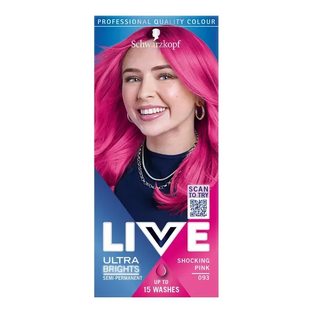 Vopsea de par Schwarzkopf Live colorUltra brights 93 pink