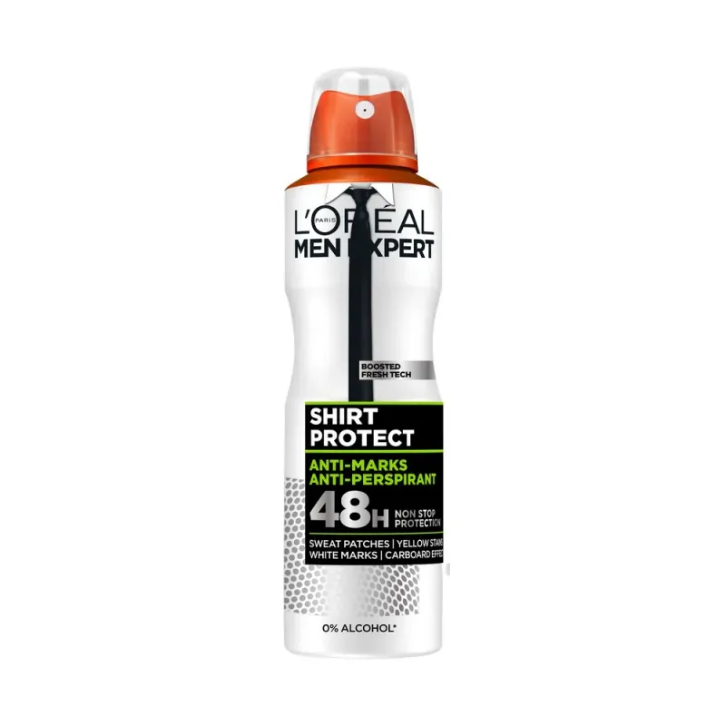 Antiperspirant Spray L'Oreal Paris Men Expert Shirt Protect, 150 ml