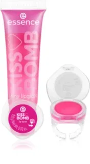 essence KISS BOMB shiny lipgloss & lip balm set îngrijire buze