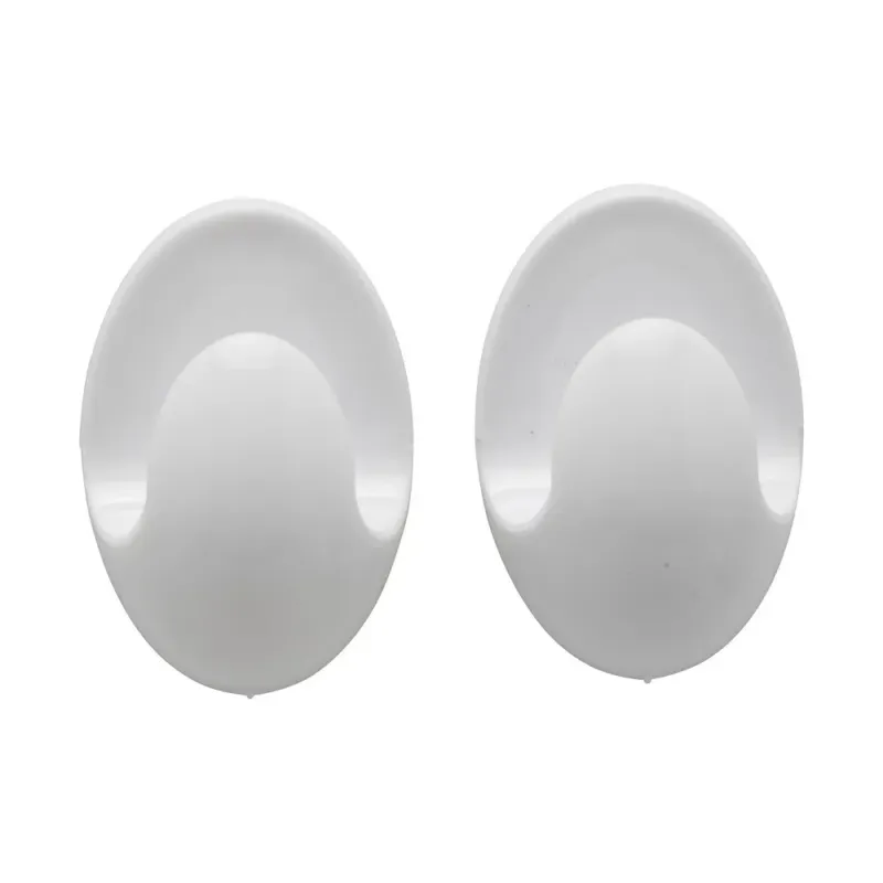 Set 2 carlige autoadezive Auchan Essential, din pp, alb