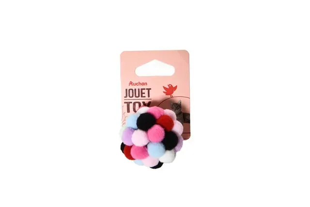 Minge pentru pisici Auchan, 4 cm, multicolor