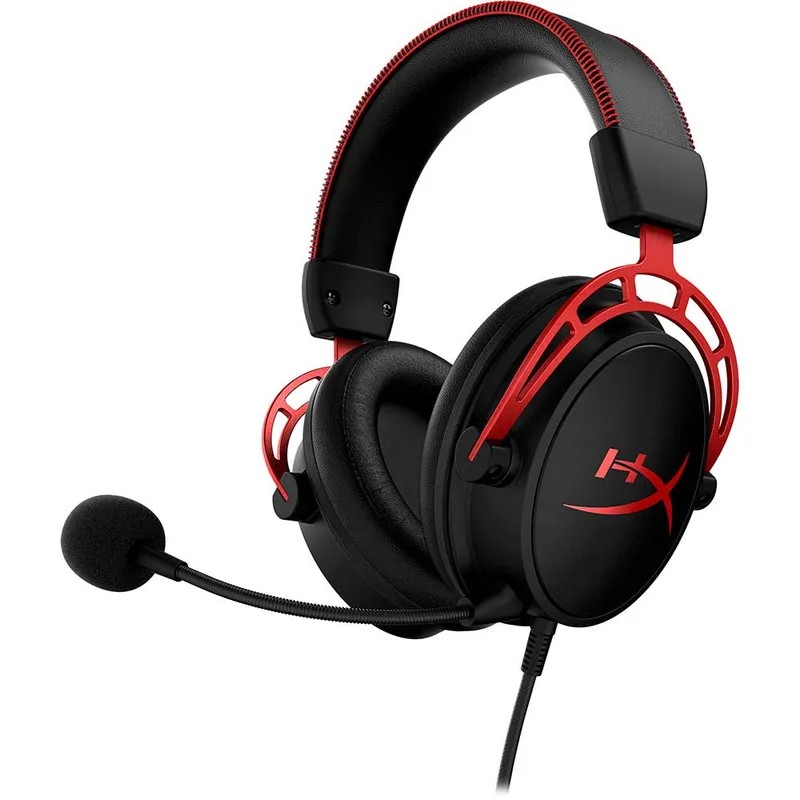 Casti Gaming HyperX Cloud Alpha Red, surround, multiplatforma, 3.5mm, negru-rosu