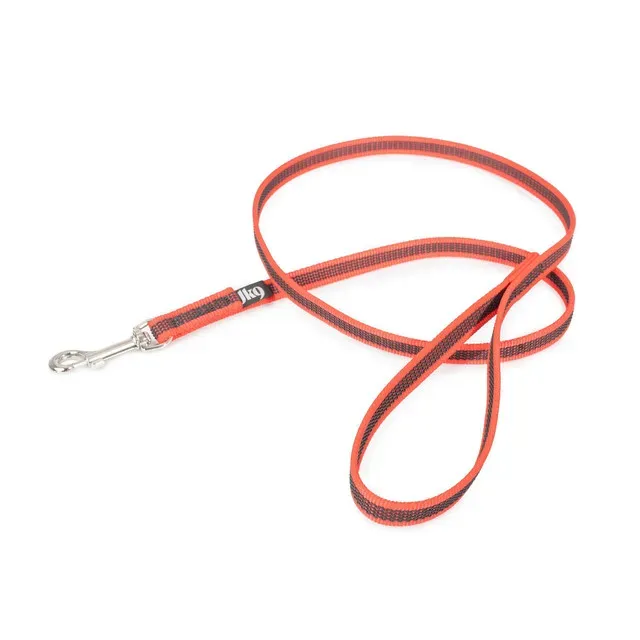 Lesa antiderapanta cu maner pentru caini Julius-K9 Color & Gray, 20 mm x 1.2 m, rosu
