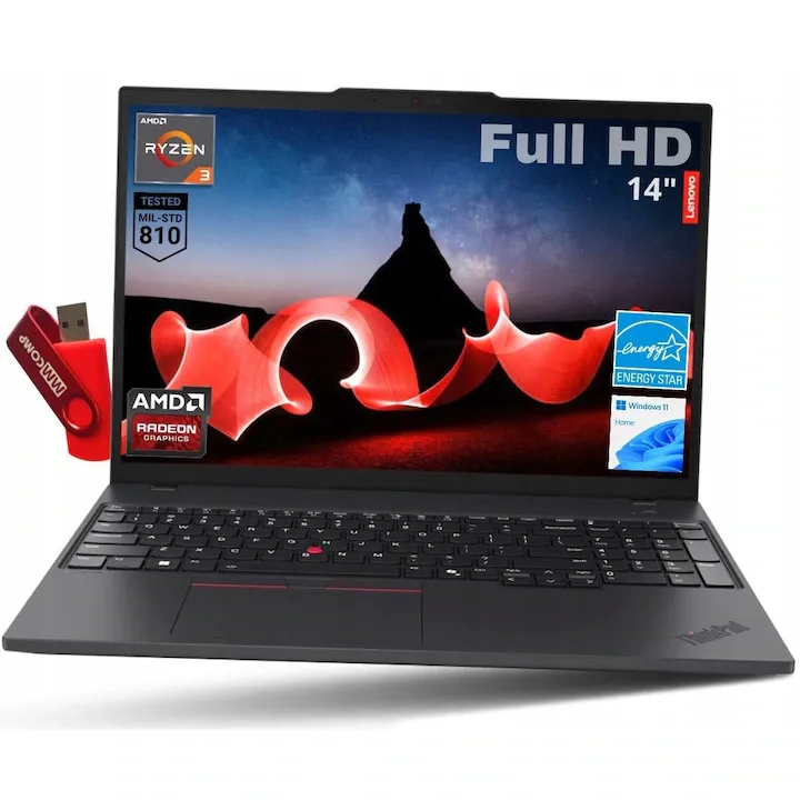 Lenovo ThinkPad L14 G4, AMD Ryzen 3 PRO 7330U, 16GB, SSD 512GB, ecran 14" Full HD, Windows 11 Pro, set complet