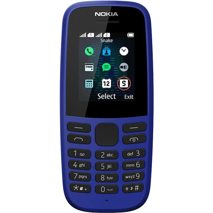 Nokia 105 (2019), Dual SIM, Blue