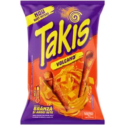 Snacks Volcano cu aroma de branza si ardei iute 90g