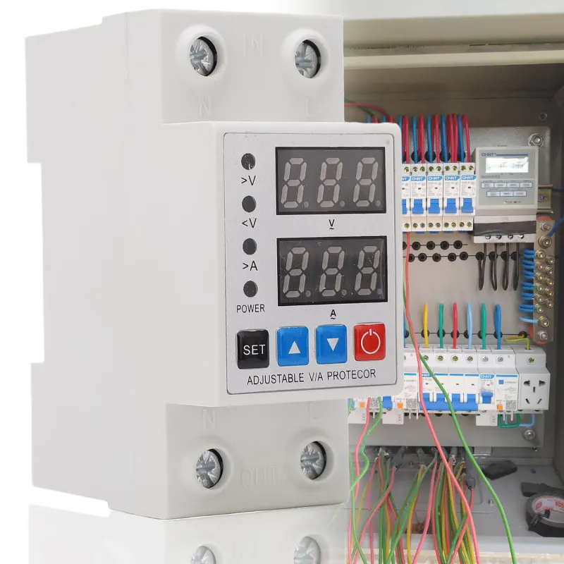Releu monofazic si contor de energie, Excitat®, Reglabil, Protectie supratensiune si suprasarcina, Masurare si Control, 81 x 66 x 36mm, Alb
