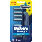 Aparat de ras Gillette Sensor 3+ Comfort, maner + 8 rezerve