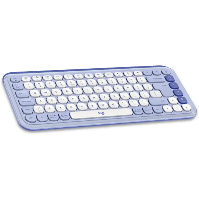 Kit mouse si tastatura wireless LOGITECH Pop Icon Combo, Bluetooth, lila