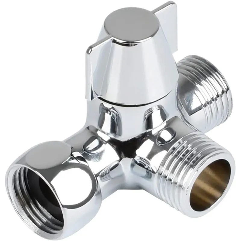 Adaptator dus ComResi®, valve de divertie 3 cai, cu robinet de inchidere, cupru, 8.1x7.2x5.2cm