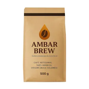 Cafea boabe de specialitate AmbarBrew, 100% Arabica, Columbia Premium Origin, Soft Roast, Aroma Intense, Espresso/Capuccino Perfect, 500g
