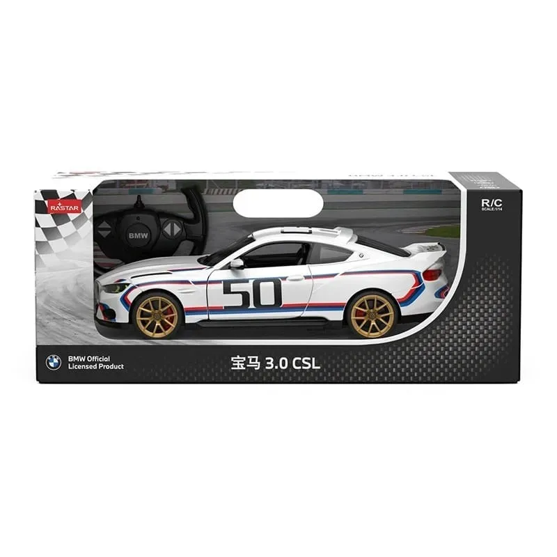 Masina cu telecomanda Rastar - BMW 3.0 CSL, 1:14 Alb