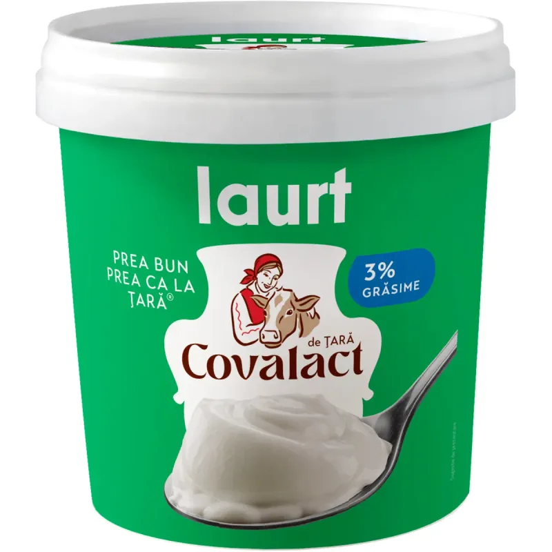 Iaurt natural Covalact, 3% grasime, 900 g