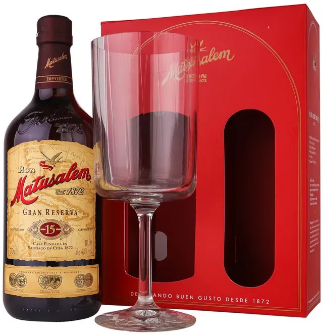 Rom Matusalem Gran Reserva 15 ani, 0.7 l + pahar