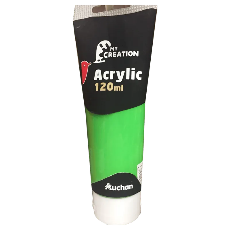 Tub de vopsea acrilica Auchan, verde deschis, 120 ml