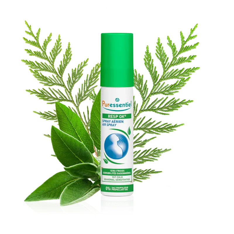 Spray aerian pentru calmarea cailor nazale cu 19 uleiuri esentiale, Puressentiel, 20 ml