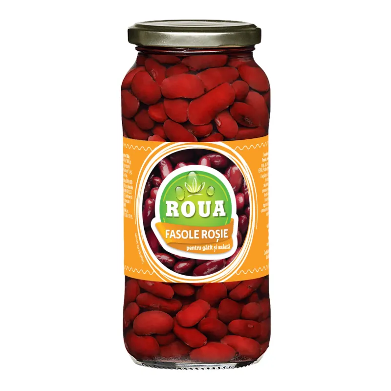 Fasole rosie pentru gatit si salata Roua, 540 g