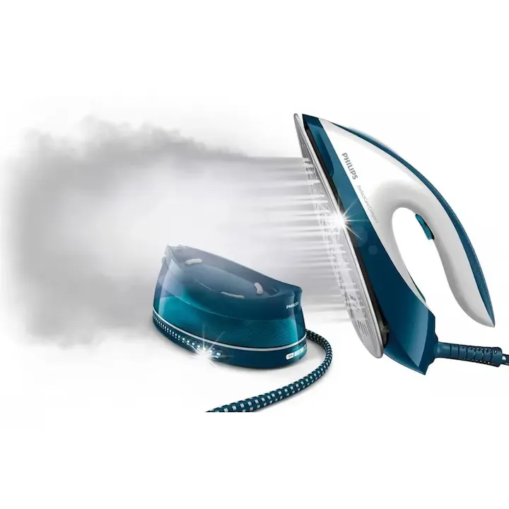 Statie de calcat cu abur Philips GC7844/20, 2400 W, 120 g/min, 1.5 l, alb, 9.3x22.3x37.3 cm