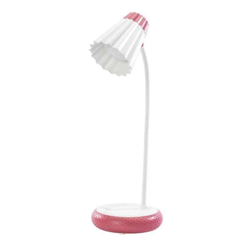 Lampa de birou LED Home H-612, 3W, acumulator 1200mAh, control touch, 3 moduri iluminare, incarcare USB, 36 cm, Rosu